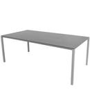 Pure Table, 200 cm x 100 cm, Basalt, Light grey