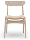 CH23 Dining Chair, Soaped oak, Nature mesh