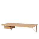 AB019 Wall Desk, Lacquered oak, With lacquered oak drawer, left