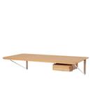 AB019 Wall Desk, Lacquered oak, With lacquered oak drawer, right