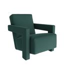 Utrecht Armchair, Lincoln, Olive, Cross stitch seam black