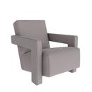 Utrecht Armchair, Ortigia, Argent, Cross stitch seam black