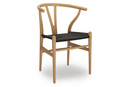 CH24 Wishbone Chair, Oiled oak, Black mesh