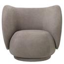 Rico Lounge Chair, Fabric Brushed - Warm grey