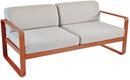 Bellevie 2-Seater Sofa, Flannel grey, Candied orange