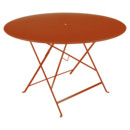 Bistro Folding Table round, H 74 x Ø 117 cm, Candied orange