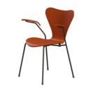 Series 7 Armchair 3207 Chair New Colours, Lacquer, Paradise orange, Brown bronze
