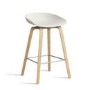 About A Stool AAS 32, Kitchen version: seat height 64 cm, Lacquered oak, Melange cream 2.0