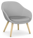 About A Lounge Chair Low AAL 82, Steelcut Trio - light grey, Lacquered oak, With seat cushion