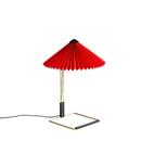 Matin Table Lamp, Ø 300 mm, Bright red, Brass polished