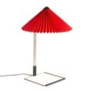 Matin Table Lamp, Ø 380 mm, Bright red, Brass polished