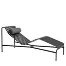 Palissade Chaise Longue, Anthracite, Without cushion, With neck pillow