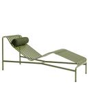 Palissade Chaise Longue, Olive, Without cushion, With neck pillow