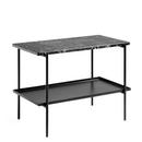 Rebar Table, H 55 x W 75 x D 44 cm, Table top marble / Tray black powder coated