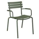 Alua Chair, With armrests, Olive green