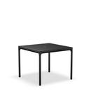 Four Aluminium Table, 90 x 90 cm, Black