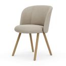 Mikado Side Chair, Natural oak, Nubia, Cream / pearl, Felt pads for hard floor surfaces