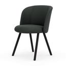 Mikado Side Chair, Dark oak, Plano, Sierra grey / nero, Glides for carpets