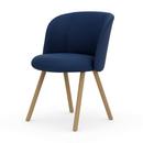 Mikado Side Chair, Natural oak, Plano, Blue / coconut, Felt pads for hard floor surfaces