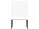 Seiltänzer Table, 75 x 120 x 120 cm, Laminate silk-matt white, Red