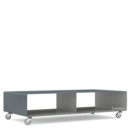 TV Lowboard R 200N, Bicoloured, Basalt grey (RAL 7012) - White aluminium (RAL 9006), Industrial castors