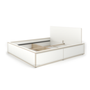 Spaze Bed, 180 x 200, With headboard, without, CPL white