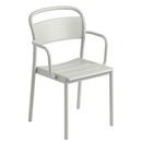 Linear Steel Armchair, Grey