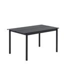 Linear Steel Table, L 140 x W 75 cm, Black