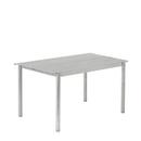 Linear Steel Table, L 140 x W 75 cm, Warm galvanized steel