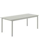 Linear Steel Table, L 200 x W 75 cm, Grey