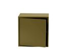 Stacked Storage System, M (43,6 x 43,6 x 35 cm), With door, Brown green