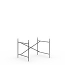 Eiermann 2 Table Frame , Black, Vertical,  offset, 100 x 78 cm, With extension (height 72-85 cm)