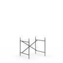 Eiermann 2 Table Frame , Black, Vertical,  offset, 80 x 66 cm, With extension (height 72-85 cm)