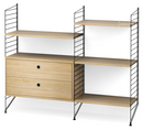 String System Floor Shelf with Drawers