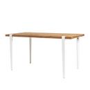 Balthazar dining table, Reclaimed oak, Cloudy white