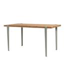 Balthazar dining table, Reclaimed oak, Eucalyptus grey