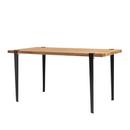 Balthazar dining table, Reclaimed oak, Graphite black