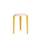 LOU Stool, solid wood, Solid beech, Sunflower yellow