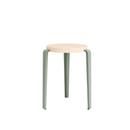 Lou Stool, solid wood, Solid beech, Eucalyptus grey