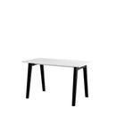 New Modern Dining Table rectangular, Metal/recycled plastic, 130 x 70 cm, Graphite black