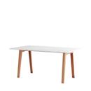 New Modern Dining Table rectangular, Metal/recycled plastic, 160 x 95 cm, Ash pink