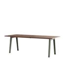 New Modern Dining Table rectangular, Metal/wood, 220 x 95 cm, Walnut finish, Eucalyptus grey