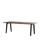 New Modern Dining Table rectangular, Metal/wood, 220 x 95 cm, Walnut finish, Graphite black