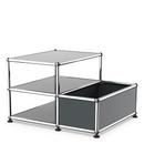 USM Haller side table with storage container, Anthracite RAL 7016