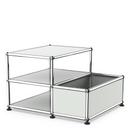 USM Haller side table with storage container, Light grey RAL 7035