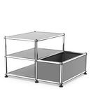 USM Haller side table with storage container, Mid grey RAL 7005