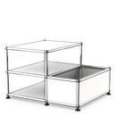 USM Haller side table with storage container, Pure white RAL 9010