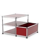 USM Haller side table with storage container, USM ruby red