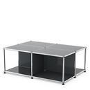 USM Haller coffee table with storage shelves, Anthracite RAL 7016