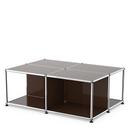 USM Haller coffee table with storage shelves, USM brown